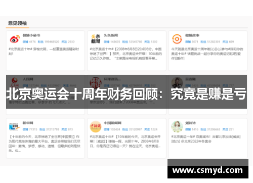 北京奥运会十周年财务回顾:究竟是赚是亏 北京奥运会十周年财务回顾:究竟是赚是亏